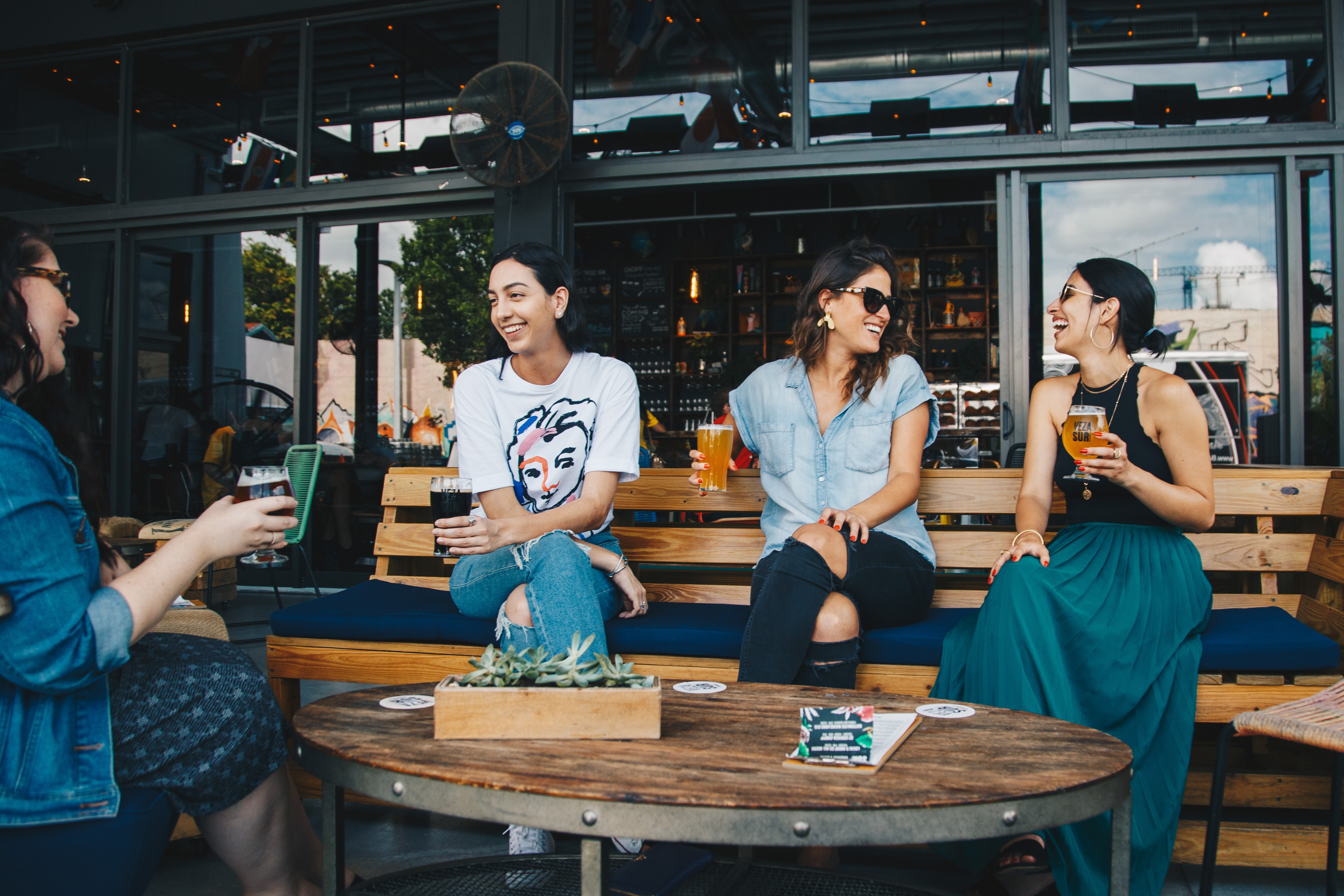 women drinking coffee